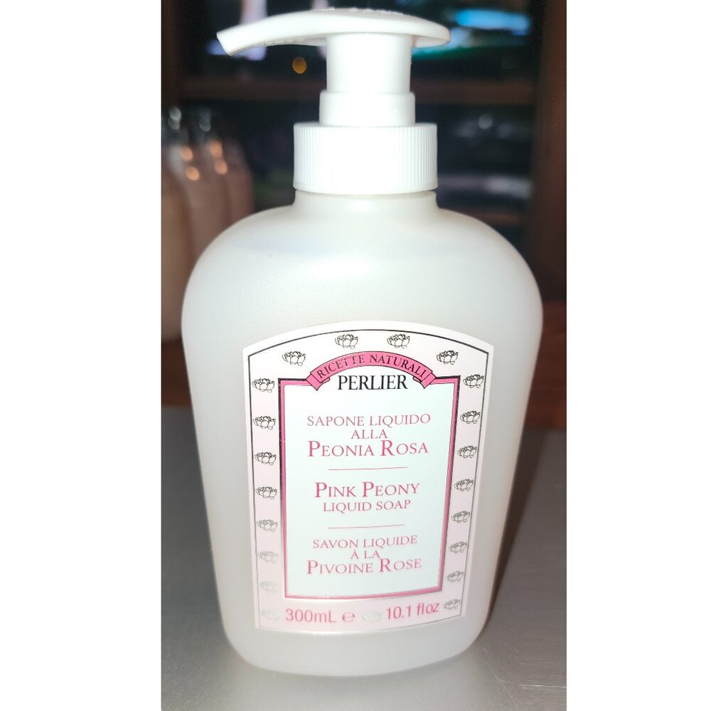 2X Perlier Pink Peony Liquid Soap natural extracts from Italy 10.1 oz/300 ml